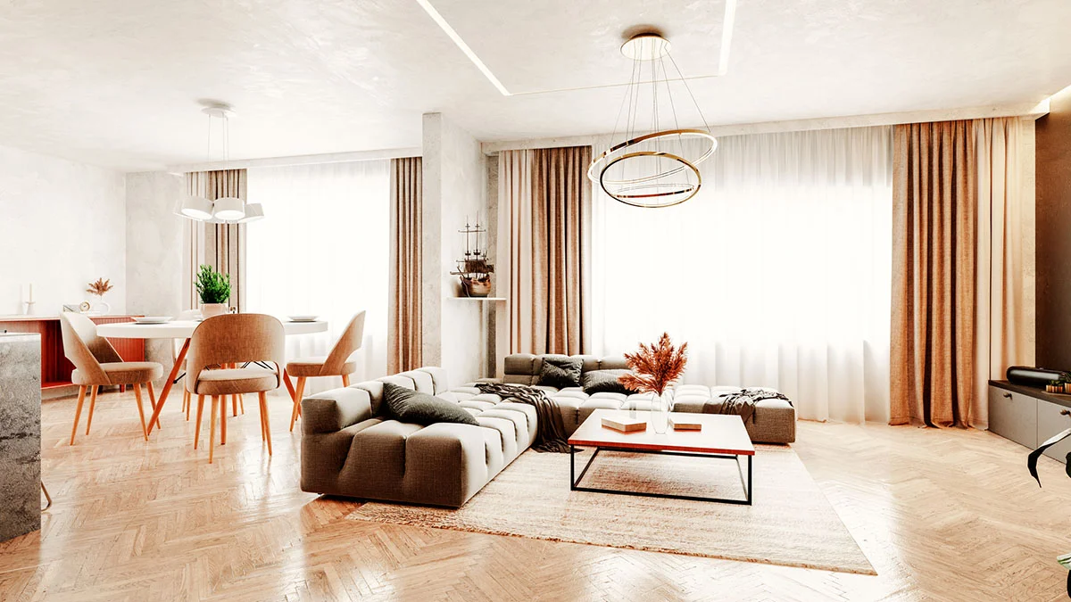 Detalj draperije i mehanizma