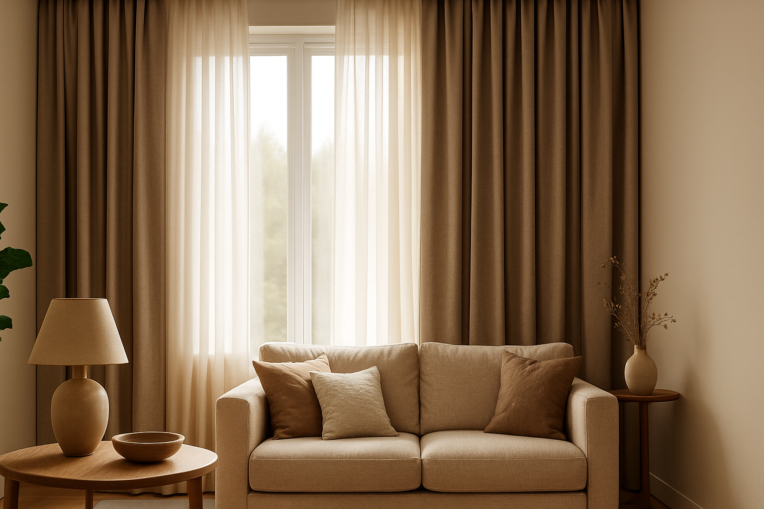 Draperije u dnevnoj sobi